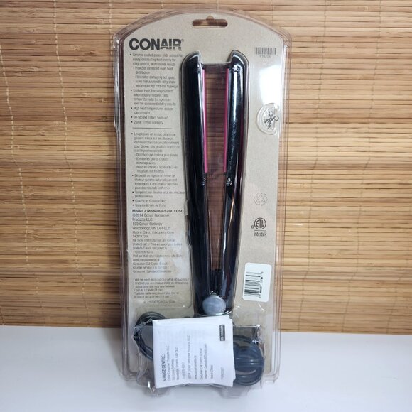 Conair Flat Iron 1" Hair Straightener Ceramic Straightener Instant Heat New - Picture 4 of 5